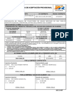 Acta de Aceptación Provisional