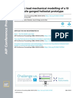 Dynamic Load Mechanical Modelling of A 10 MW Tensile Ganged Heliostat Prototype