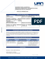 Nombre Asignatura - GUIA 2 PENSAMIENTO ADMINISTRATIVO A