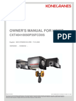 Owner'S Manual For Hoist: CXT40410050P35FCD0S