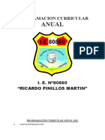 Programación Anual Secundaria 2021