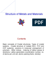 Structure of Metals and Materials