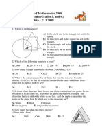 Kangaroo of Mathematics 2009 Level Benjamin (Grades 5. and 6.) Austria - 23.3.2009