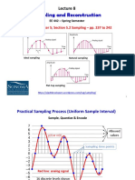 Sampling and Reconstruction: Reading: Chapter 5 Section 5.2 Sampling - Pp. 237 To 242