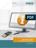 Calculation Tables For Thermal Expansion