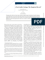 The Rule of Law in Post-Conflict Settings: The Empirical Record