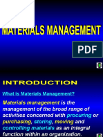 MATERIALS MANAGEMENT and EOQ Model