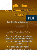 Clase 1 Aplicacion Procedimental de La Ley