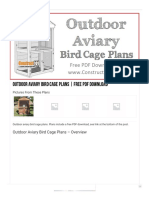 Outdoor Aviary Bird Cage Plans - Free PDF Download - Construct101