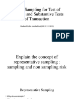 Audit Sampling For Test of Controls and Substantive Tests of Transaction