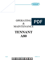 Operating & Maintenance: Tennant A80