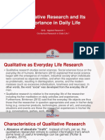 Week 004 - Presentation - Qualitative Research and Its Importance in Daily Life