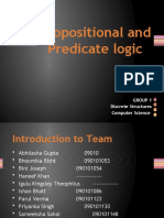 Propositional and Predicate Logic: Group 1 Discrete Structures Computer Science