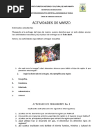 Actividades de Marzo