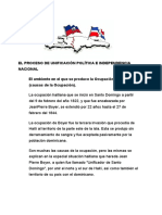 El Proceso de Unificación Política e Independencia Nacional