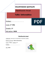 Planificacion de Taller Informatica 2020