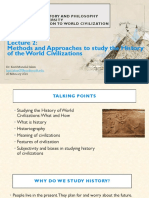 Methods and Approaches To Study The History of The World Civilizations