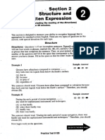 Structu Eand: ... ' Sec:tion 2 Written Expression