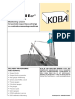 KOBA-Ball Bar: Protected by Patent Monitoring System For Periodic Supervision of Large Co-Ordinate Measuring Machines