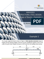 KKKH3353 - Structural Steel Design - Design of Beams - Examples - W3