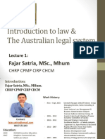 Lecture 1 Introduction To Law & The Australian Legal System - 2021