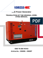 ESE Power Generator: Translation of The Original Oper-Ating Manual