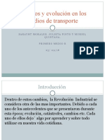 Cambios y Evolución en Los Medios de Transporte