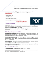 Parasitology:: Classification of Parasites