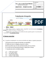 15-03 Trabalhando Ortografia Mal e Mau