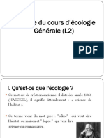 Resumé Cours - Ecologie