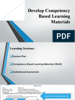 Develop Competency Based Learning Materials