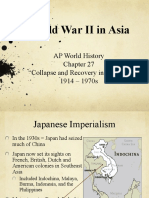 World War II in Asia: AP World History "Collapse and Recovery in Europe" 1914 - 1970s