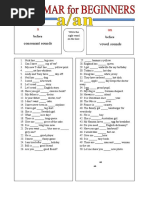 Consonant Sounds Vowel Sounds: Before Before