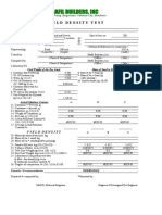 Mafil Builders, Inc: Field Density Test