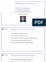 Fundamentals Class 1 History of Muscle Testing