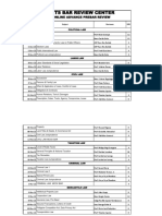 2021 Jurists Online Advance Prebar Schedule of Lectures