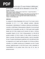 La Irradiación de Rayos X Como Técnica Válida para Prolongar La Vida Útil de Los Alimentos