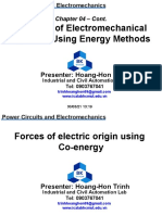 Analysis of Electromechanical Systems Using Energy Methods: Presenter: Hoang-Hon Trinh