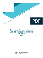 Manual de Recomendaciones para El Uso Del Lenguaje Inclusivo en INTA (2021)