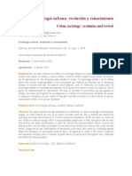 Sociología Urbana - Evolución y Renacimiento - Lectura 1