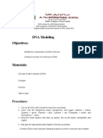 DNA Modeling Objectives:: Procedure