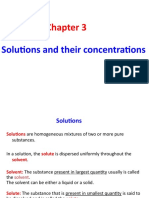 Solutions and Their Concentrations