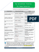 Spreadsheet Formulas For HR