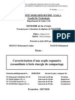 Caractérisation D'une Argile Expansive Reconstituée À Forte Énergie de Compactage