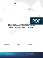 ADSS Single Jacket Span 100m 2200n