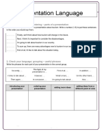 Presentation Language: Exam Speaking: Oral Presentation - Exercises