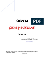 Çikmiş Sorular: Tenses