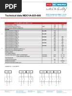 Technical Data MDC1A-025-600: Acc. IEC 60947-1, IEC 60947-3, CCC