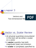 Vectors and Two-Dimensional Motion