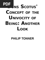 Tonner, Philip - Duns Scotus Concept of The Univocity of Being. Another Look